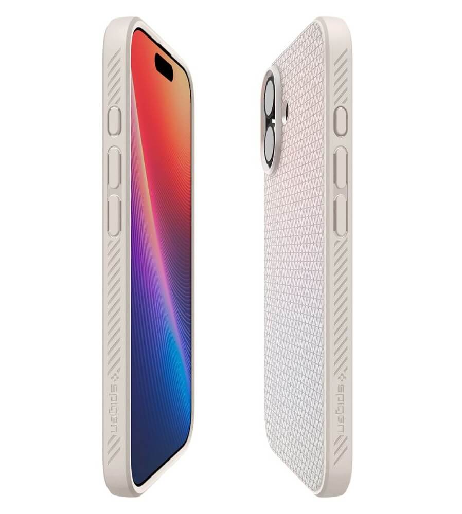 Противоударен Калъф за iPhone 17, Spigen Liquid Air Case, Бежов (4)