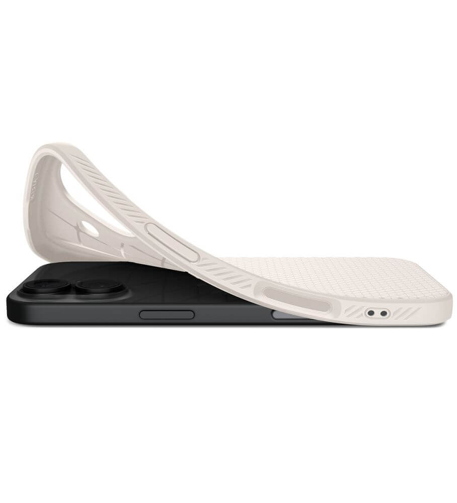 Противоударен Калъф за iPhone 17, Spigen Liquid Air Case, Бежов (6)