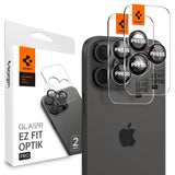 Протектор за Камерата на iPhone 17 Pro, Spigen EZ Fit Optik Pro Glass tR 2бр., Черен