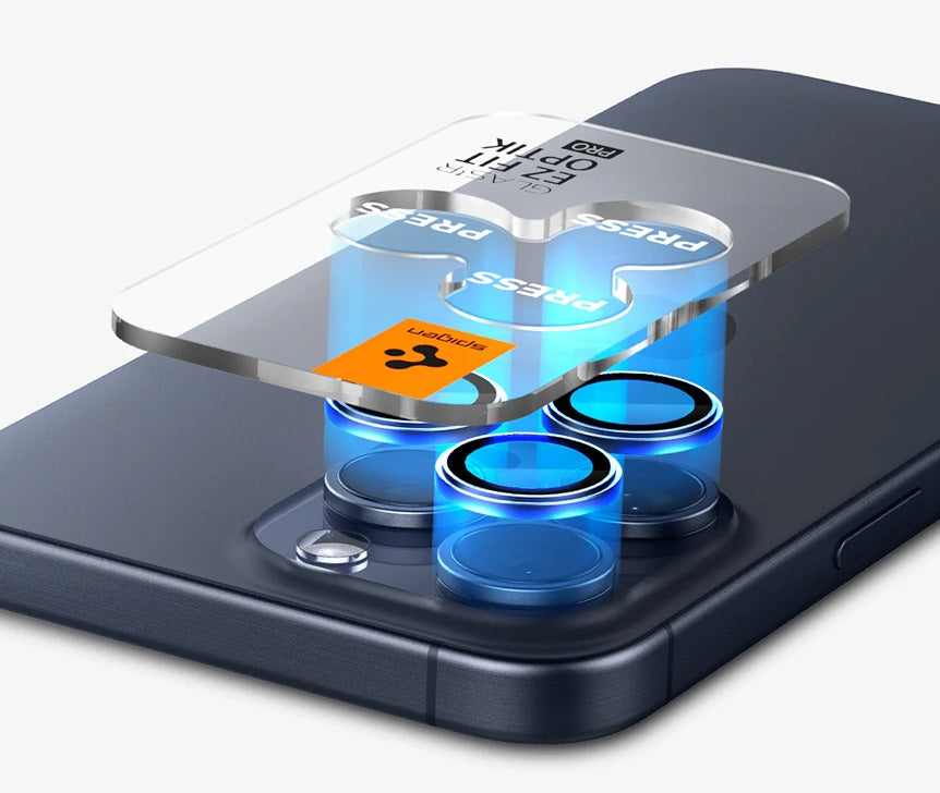 Протектор за Камерата на iPhone 17 Pro Max, Spigen EZ Fit Optik Pro Glass tR 2бр., Черен (2)