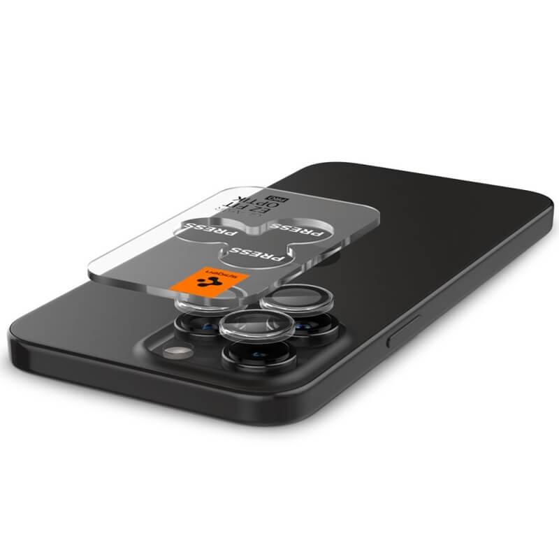 Протектор за Камерата на iPhone 17 Pro Max, Spigen EZ Fit Optik Pro Glass tR 2бр., Прозрачен (2)