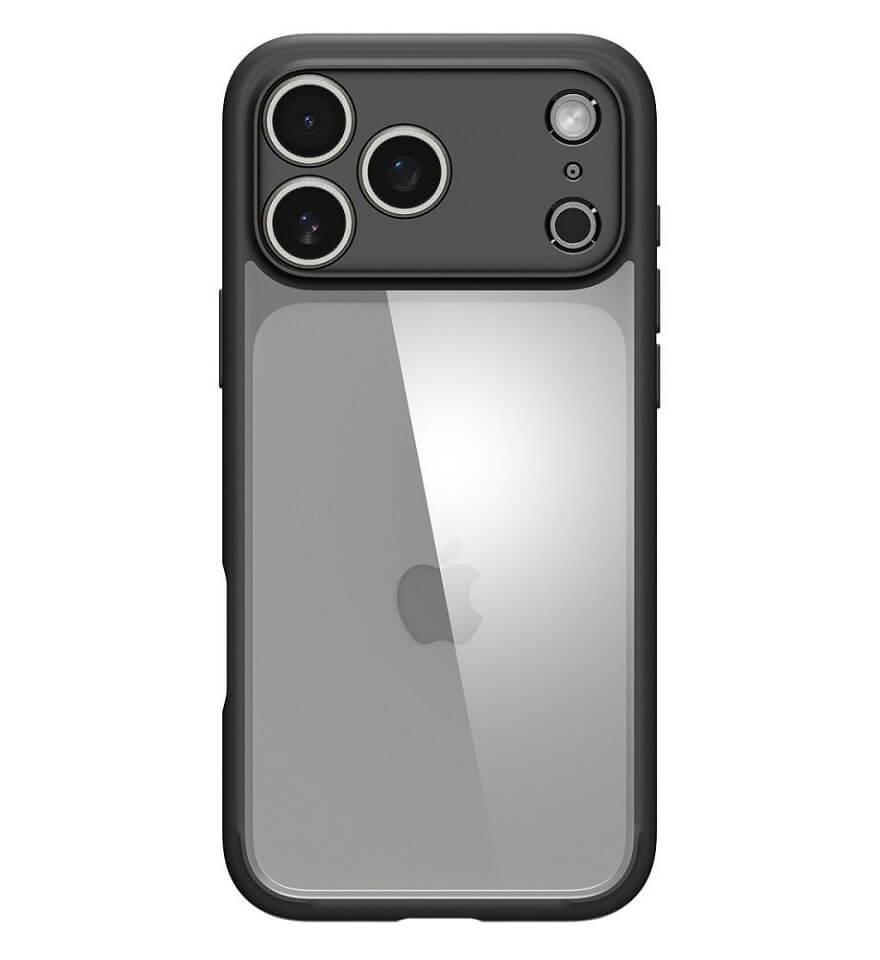 Противоударен Калъф за iPhone 17 Pro Max, Spigen Ultra Hybrid Case, Черен
