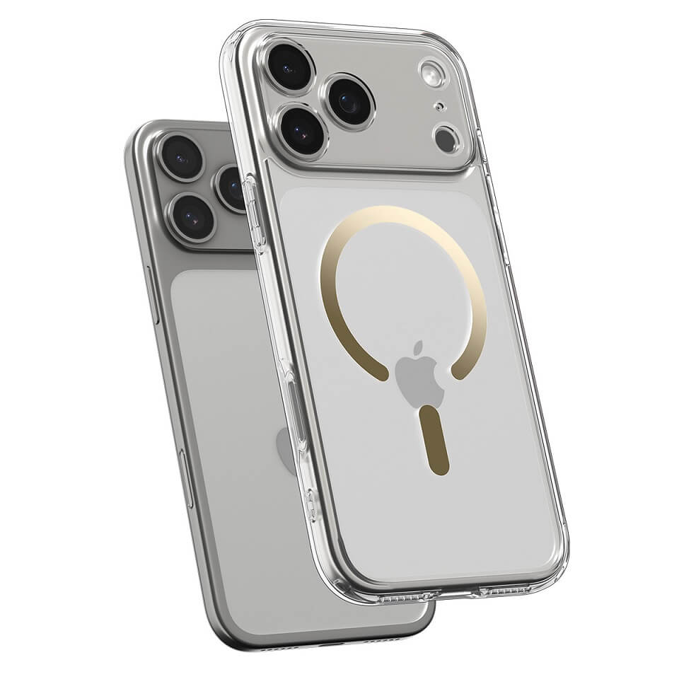Magsafe Противоударен Калъф за iPhone 17 Pro Max, Spigen Ultra Hybrid Case, Златист (5)