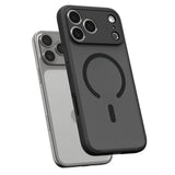 Magsafe Противоударен Калъф за iPhone 17 Pro Max, Spigen Ultra Hybrid Frost Case, Черен (4)