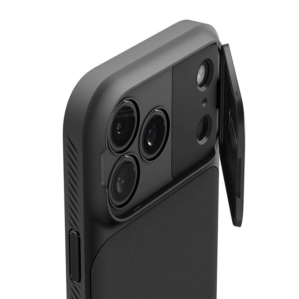 Magsafe Калъф с Камерен Предпазител за iPhone 17 Pro Max, Spigen Optik Armor Case, Черен (6)