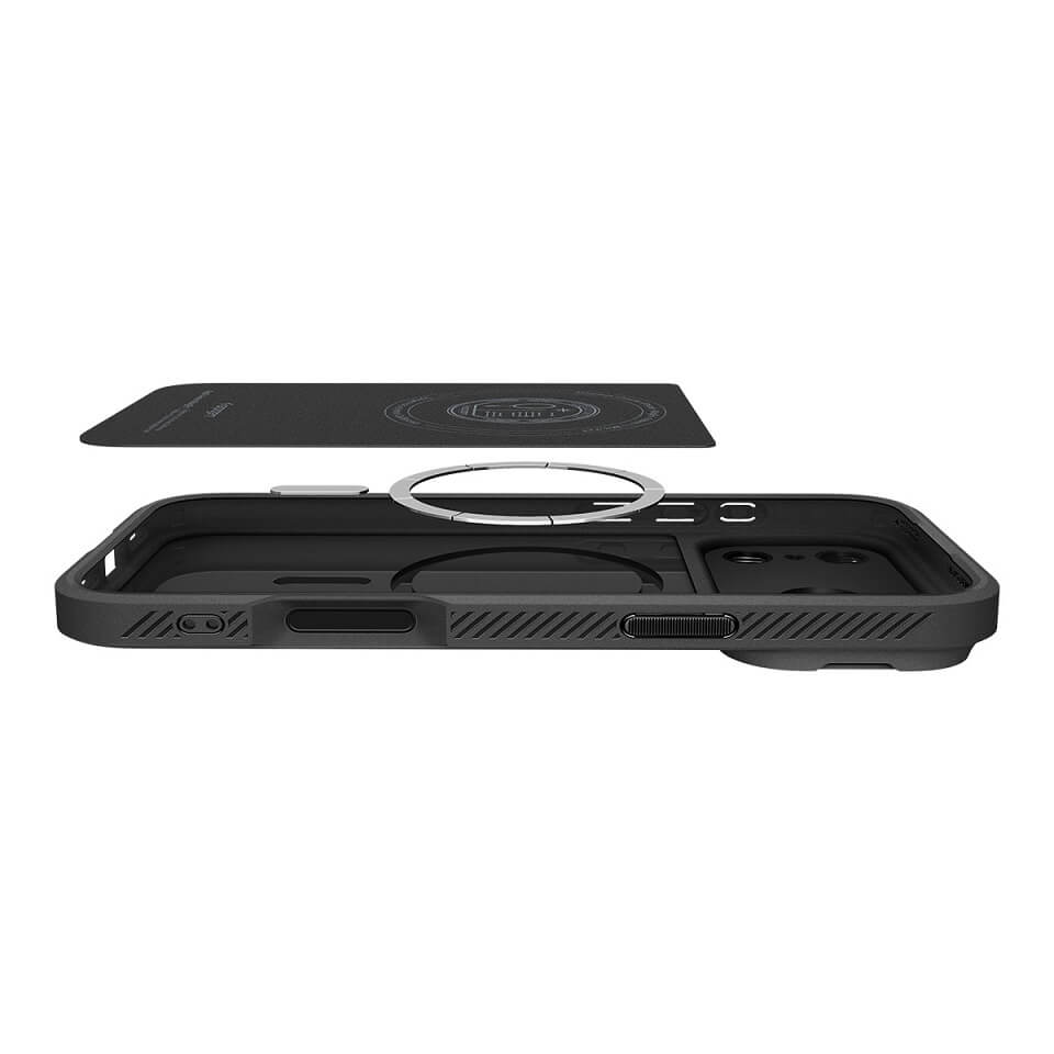 Magsafe Калъф с Камерен Предпазител за iPhone 17 Pro Max, Spigen Optik Armor Case, Черен (8)