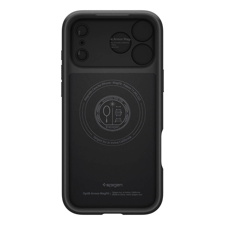 Magsafe Калъф с Камерен Предпазител за iPhone 17 Pro Max, Spigen Optik Armor Case, Черен (3)