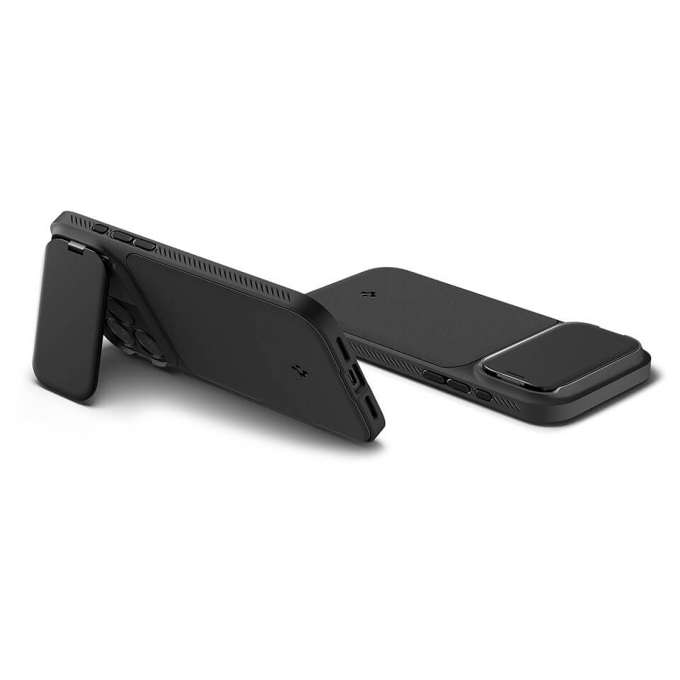 Magsafe Калъф с Камерен Предпазител за iPhone 17 Pro Max, Spigen Optik Armor Case, Черен (10)