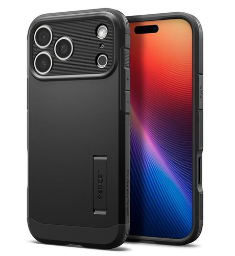 MagSafe Противоударен Калъф за iPhone 17 Pro Max, Spigen Tough Armor T Case, Черен