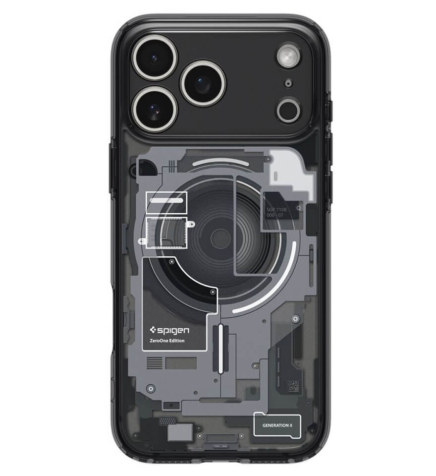 Magsafe Калъф за iPhone 17 Pro Max, Spigen Zero One Ultra Hybrid Case, Черен