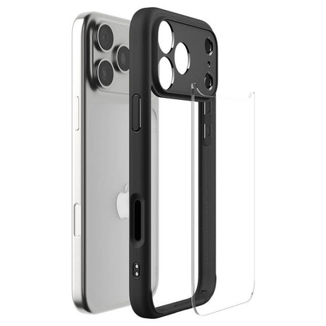 Противоударен Калъф за iPhone 17 Pro, Spigen Ultra Hybrid Case, Черен (6)