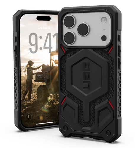 Magsafe Противоударен Калъф за iPhone 17 Pro, UAG Monarch Pro Kevlar Case, Черен (3)