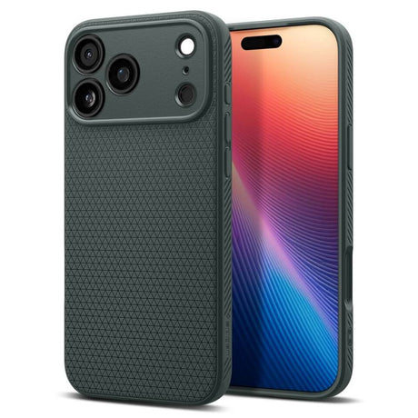 Противоударен Калъф за iPhone 17 Pro, Spigen Liquid Air Case, Зелен