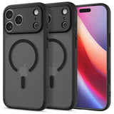 Magsafe Противоударен Калъф за iPhone 17 Pro, Spigen Ultra Hybrid Frost Case, Черен (7)