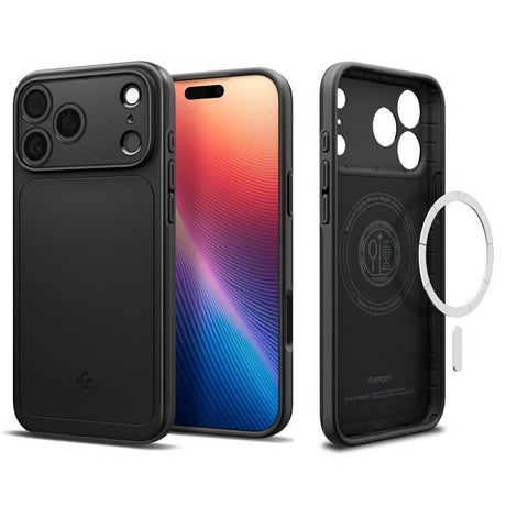 Magsafe Калъф за iPhone 17 Pro, Spigen Thin Fit Case, Черен (4)