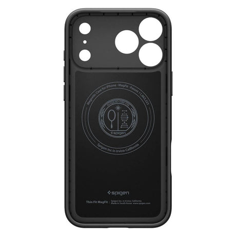 Magsafe Калъф за iPhone 17 Pro, Spigen Thin Fit Case, Черен (5)