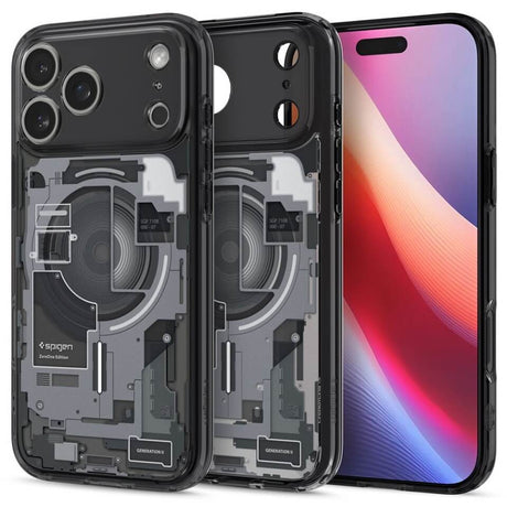 Magsafe Калъф за iPhone 17 Pro, Spigen Zero One Ultra Hybrid Case, Черен (7)