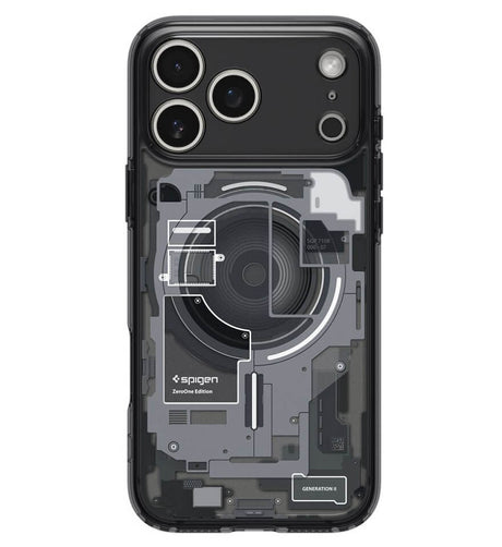 Magsafe Калъф за iPhone 17 Pro, Spigen Zero One Ultra Hybrid Case, Черен