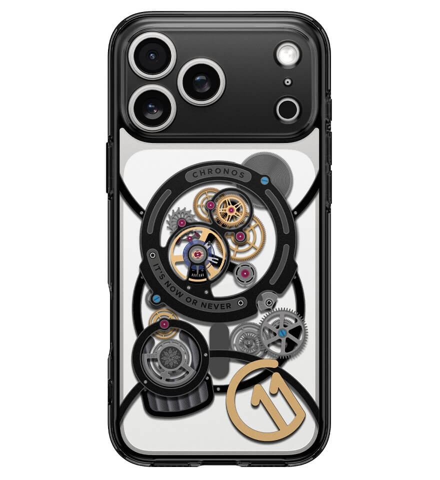 Magsafe Калъф за iPhone 17 Pro, Spigen c11 Chronos Ultra Hybrid T Mag Case, Черен (2)