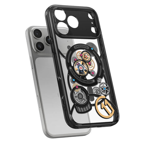 Magsafe Калъф за iPhone 17 Pro, Spigen c11 Chronos Ultra Hybrid T Mag Case, Черен (6)