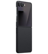 Magsafe Калъф за Samsung Z Flip 7, Pitaka Edge Black-Gray Case, Черен