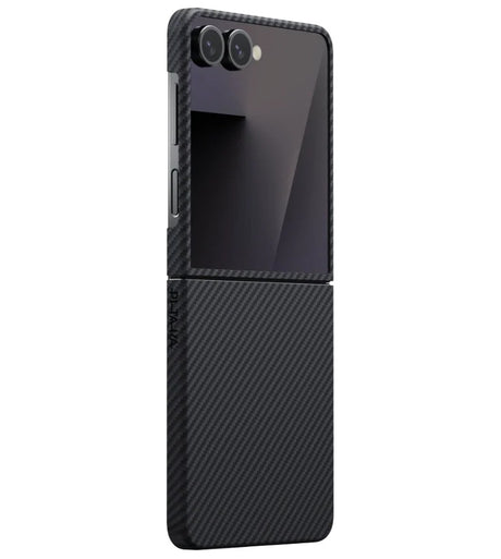 Magsafe Калъф за Samsung Z Flip 7, Pitaka Edge Black-Gray Case, Черен