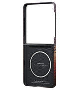 Magsafe Калъф за Samsung Z Flip 7, Pitaka Edge Sunset Case, Кафяв (3)
