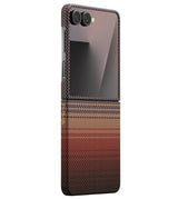 Magsafe Калъф за Samsung Z Flip 7, Pitaka Edge Sunset Case, Кафяв