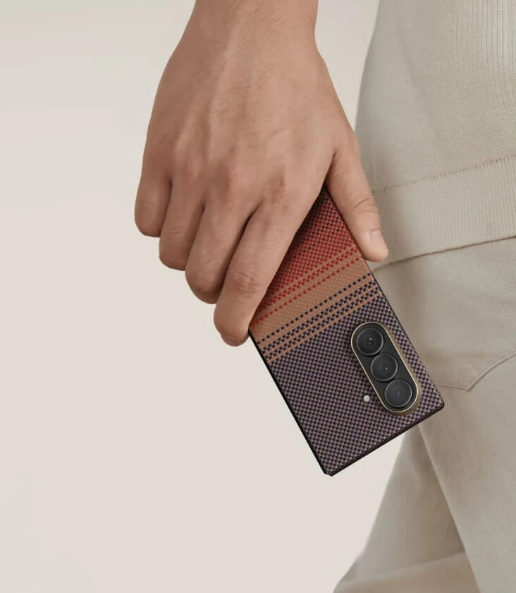 Magsafe Калъф за Samsung Z Fold 7, Pitaka Edge Sunset Case, Кафяв (7)