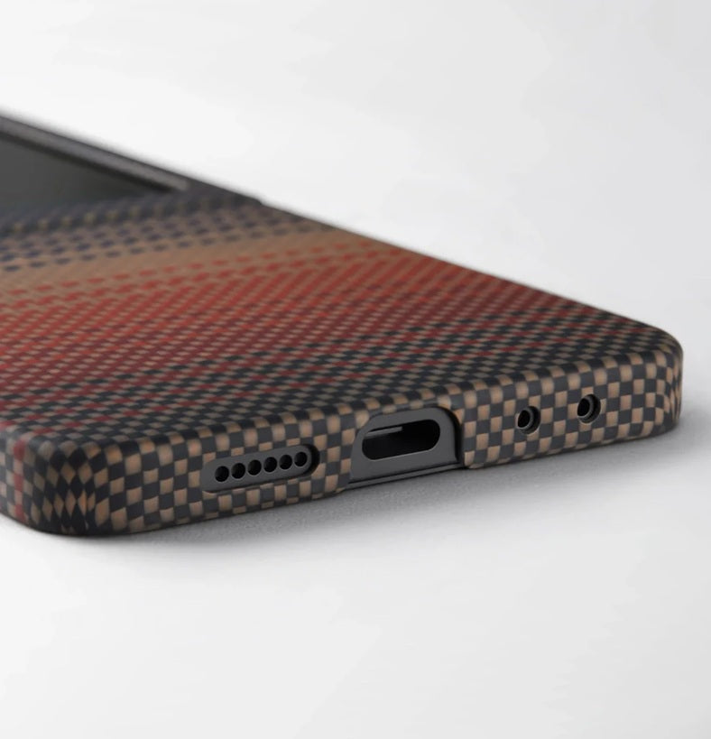 Magsafe Калъф за Samsung Z Flip 7, Pitaka Edge Sunset Case, Кафяв (5)
