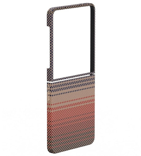 Magsafe Калъф за Samsung Z Flip 7, Pitaka Edge Sunset Case, Кафяв (4)