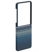 Magsafe Калъф за Samsung Z Flip 7, Pitaka Edge Moonrise Case, Син (4)