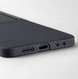 Magsafe Калъф за Samsung Z Flip 7, Pitaka Edge Black-Gray Case, Черен (5)