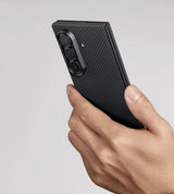 Magsafe Калъф за Samsung Z Fold 7, Pitaka Edge Black-Gray Case, Черен (5)