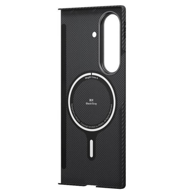 Magsafe Калъф за Samsung Z Fold 7, Pitaka Edge Black-Gray Case, Черен (4)