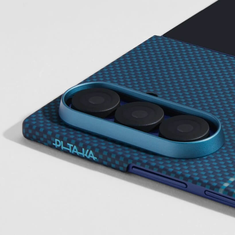 Magsafe Калъф за Samsung Z Fold 7, Pitaka Edge Moonrise Case, Син (5)