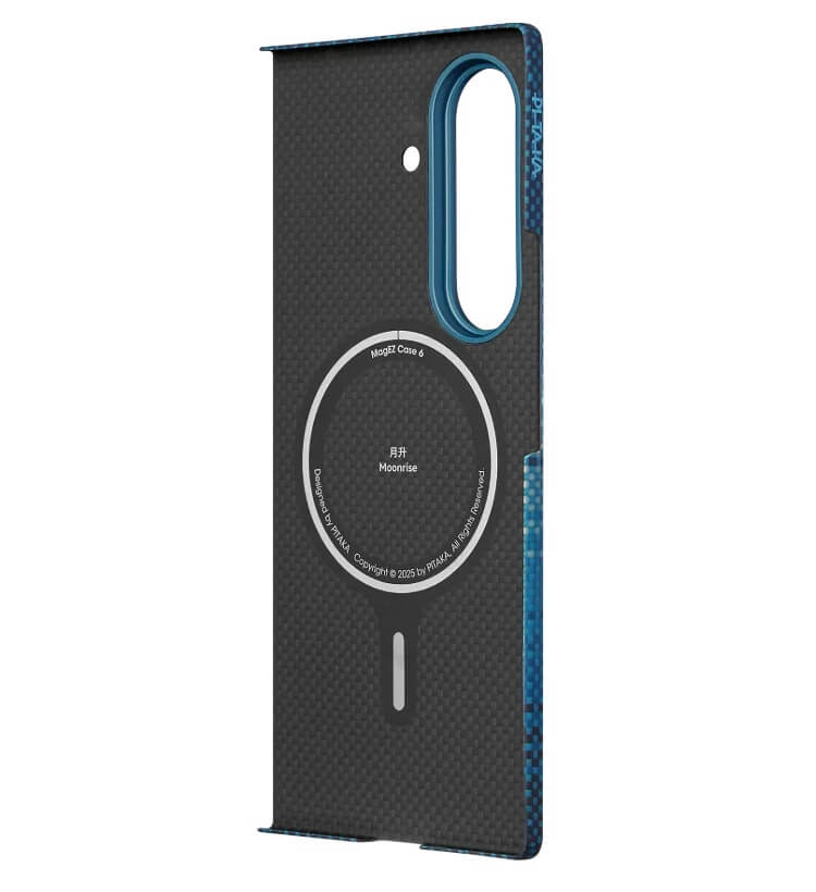 Magsafe Калъф за Samsung Z Fold 7, Pitaka Edge Moonrise Case, Син (4)