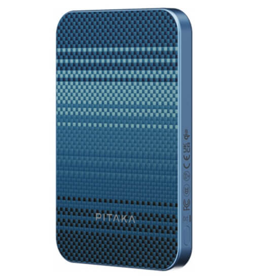 Magsafe Външна Батерия, Pitaka Aramid Magnetic 5000mAh Qi2 Moonrise, Син (3)