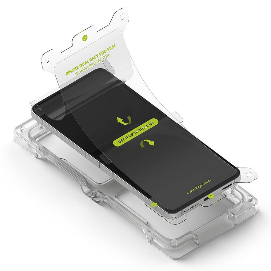 Протектор за Samsung Z Flip 7, Ringke Dual Easy Pro Film Glass 2бр., Прозрачен (4)