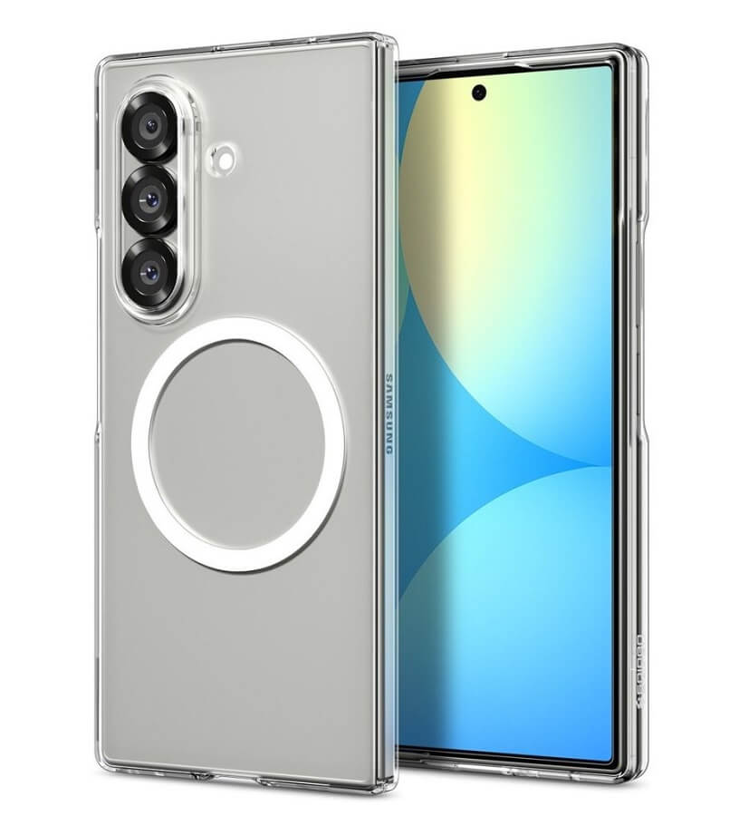 Magsafe Тънък Калъф за Samsung Z Fold 7, Spigen AirSkin Case, Прозрачен (2)