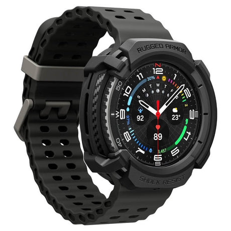 Калъф за Samsung Watch 8 Classic 46 mm, Spigen Rugged Armor Case, Черен (8)