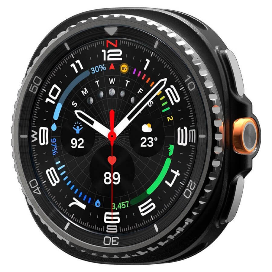 Калъф за Samsung Watch 8 Classic 46 mm, Spigen Rugged Armor Case, Черен (10)