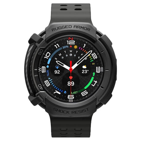 Калъф за Samsung Watch 8 Classic 46 mm, Spigen Rugged Armor Case, Черен (4)