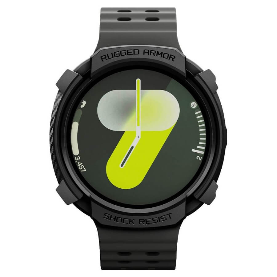 Калъф за Samsung Watch 8 44 mm, Spigen Rugged Armor Case, Черен (4)
