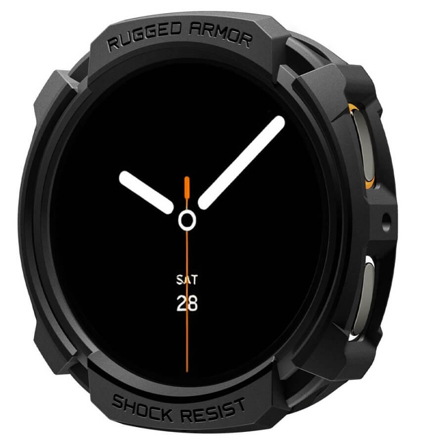 Калъф за Samsung Watch 8 44 mm, Spigen Rugged Armor Case, Черен (2)