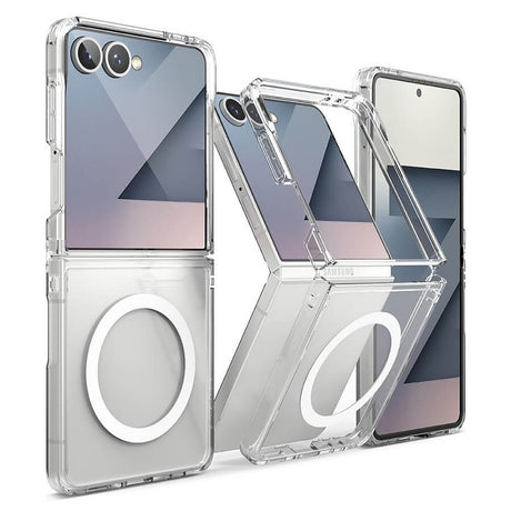 Magsafe Калъф за Samsung Z Flip 7, Ringke Fusion Magnetic Case, Прозрачен (4)