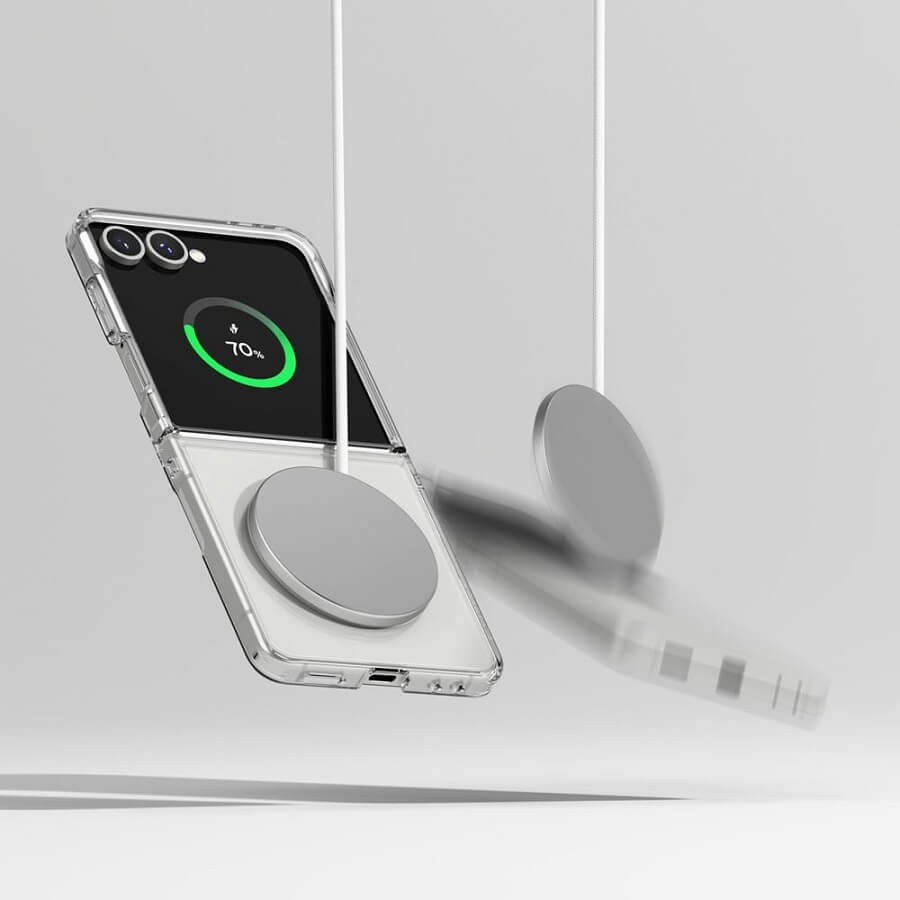 Magsafe Калъф за Samsung Z Flip 7, Ringke Fusion Magnetic Case, Прозрачен (6)