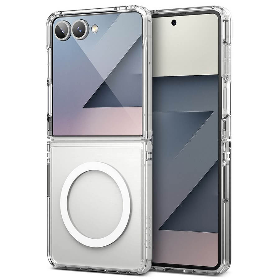 Magsafe Калъф за Samsung Z Flip 7, Ringke Fusion Magnetic Case, Прозрачен (3)