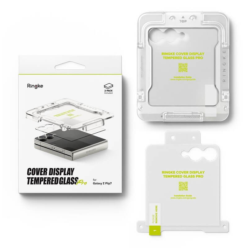 Стъклен Протектор за Samsung Z Flip 7, Ringke Glass Pro 2бр., Прозрачен (4)