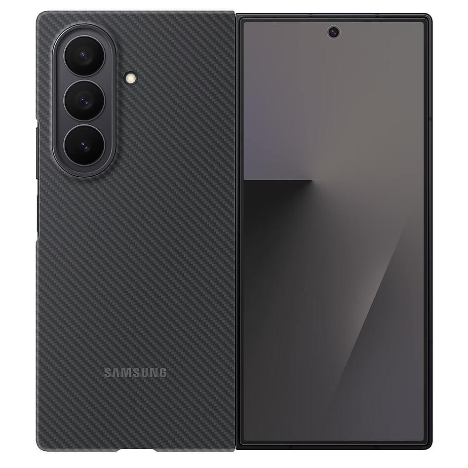 Оригинален Карбонов Калъф за Samsung Z Fold 7, Carbon Shield Case, Черен (3)